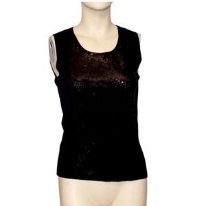 ICB Women's Black Sleeveless Shirt Size Medium